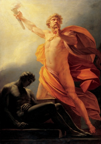 Heinrich Fueger 1817 Prometheus bringt den Menschen das Feuer