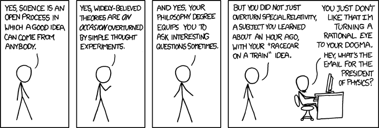 Sind Geisteswissenschaftler ahnungslos? (Cartoon: xkcd.com) Sind Geisteswissenschaftler ahnungslos? (Cartoon: xkcd.com)
